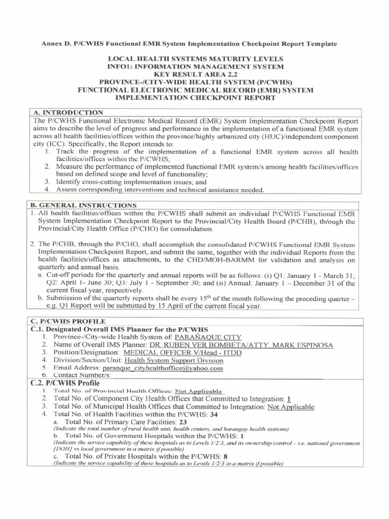 2024 Emr Checkpoint Report | PDF