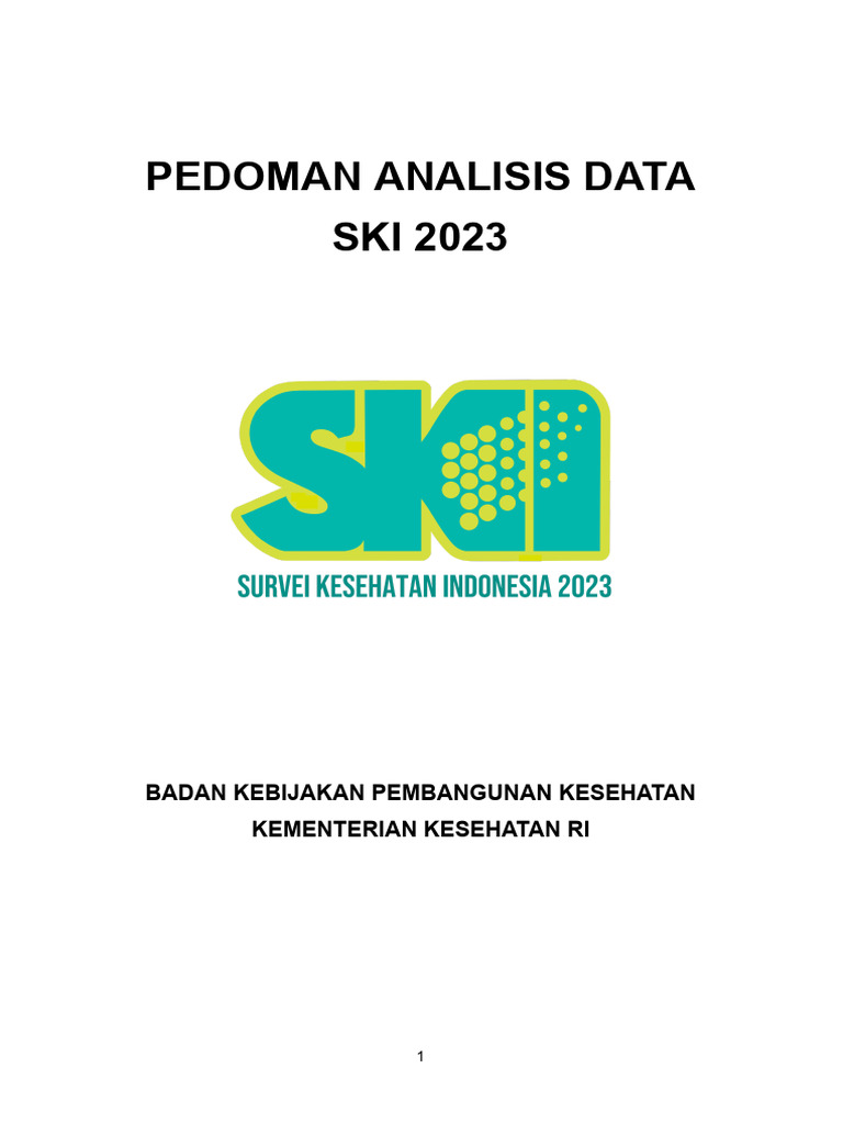 Pedoman Analisis Data Ski 2905242 | PDF