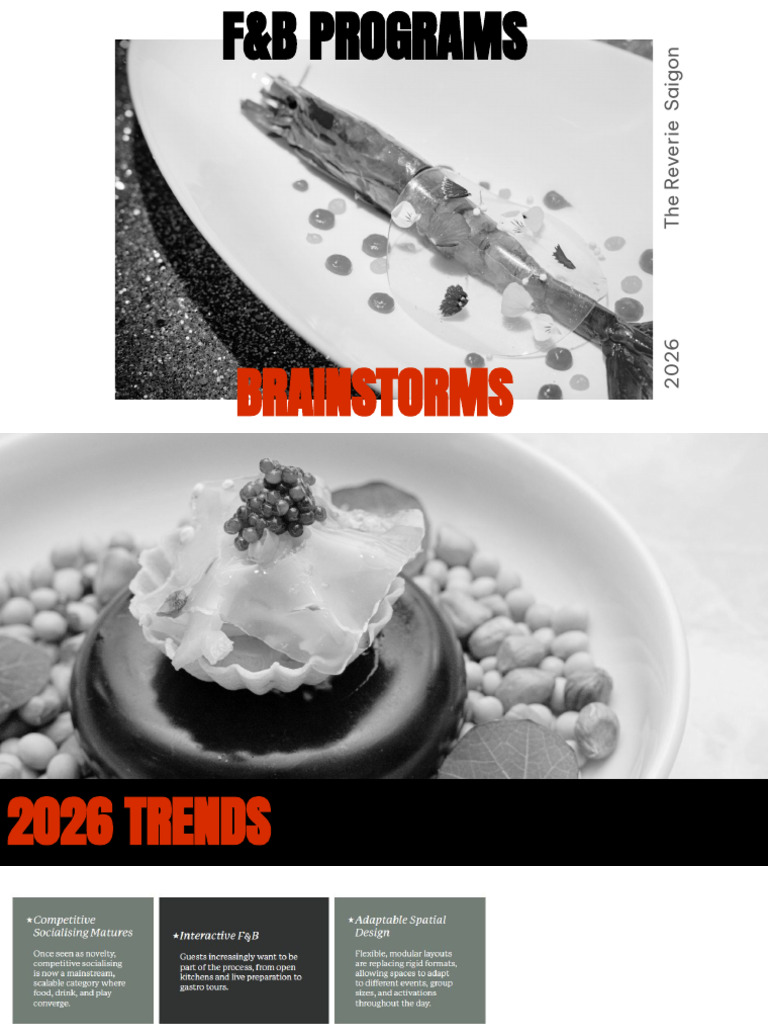 F&B Programs Brainstorm 2026 | PDF | Restaurants | Menu