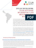 SPOTLIGHT ON PUBLICATIONS: Design, Adoption and Implementation of Latin American Freedom of Information Acts