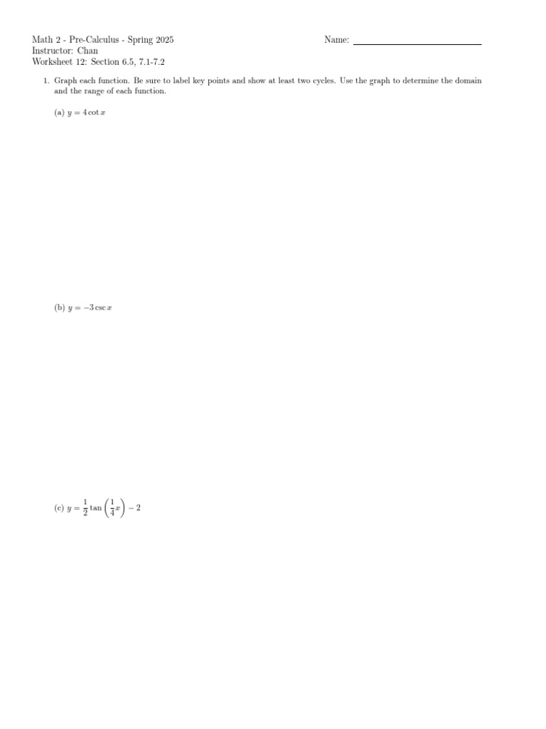 Worksheet 12 | PDF