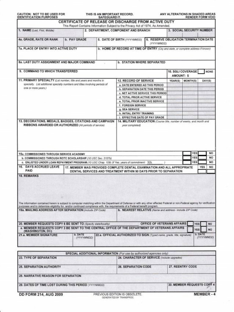 Certificate of Release or Discharge From Active Duty | PDF