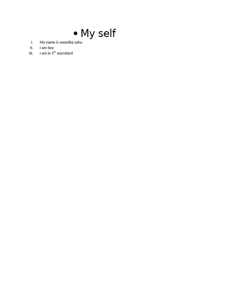 My Self | PDF