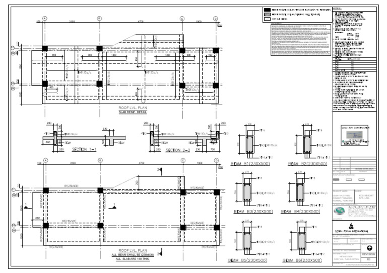 Meter Room Roof Lvl. Plan & Detail | PDF | Structural Engineering ...