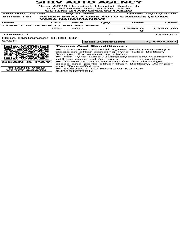 InvoiceC75296 180226 201001 | PDF