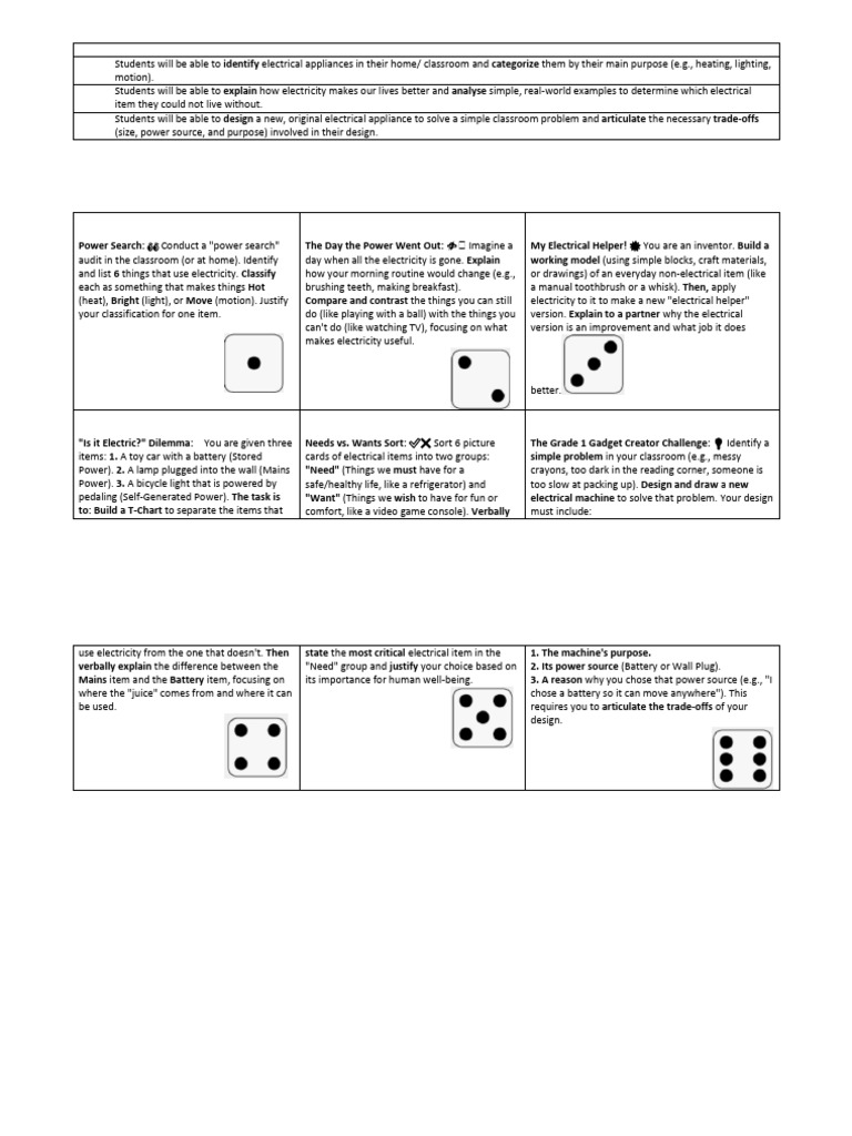 Think Dots Grade 1 Lesson 1 Electricity and Its Uses | PDF | Cognitive ...