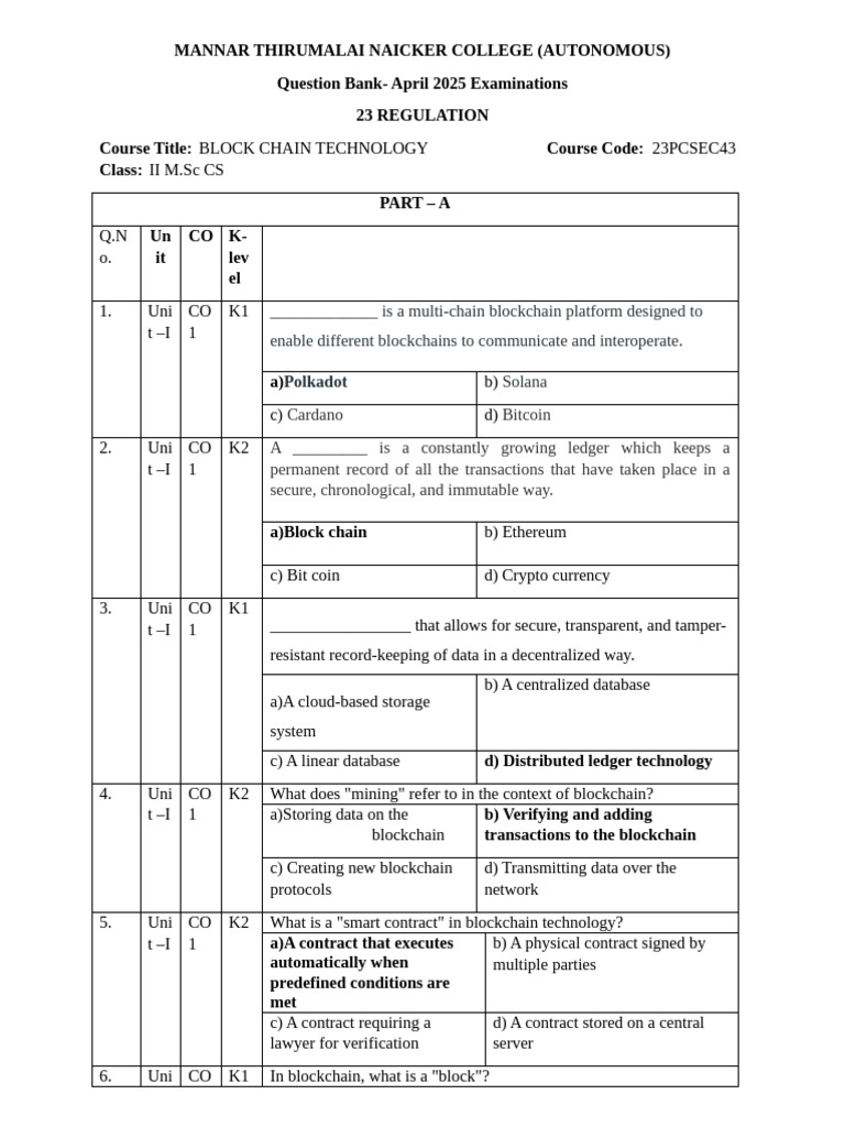 23pcsec43 - Block Chain Technology | PDF | Key (Cryptography ...