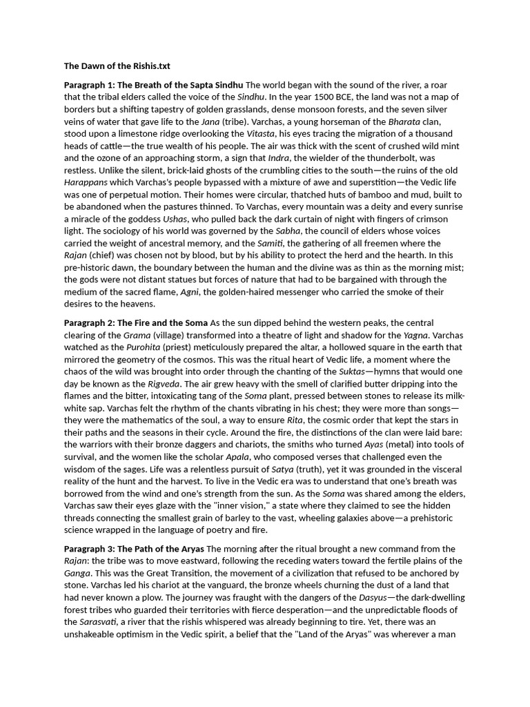 The Dawn of The Rishis | PDF | Vedas