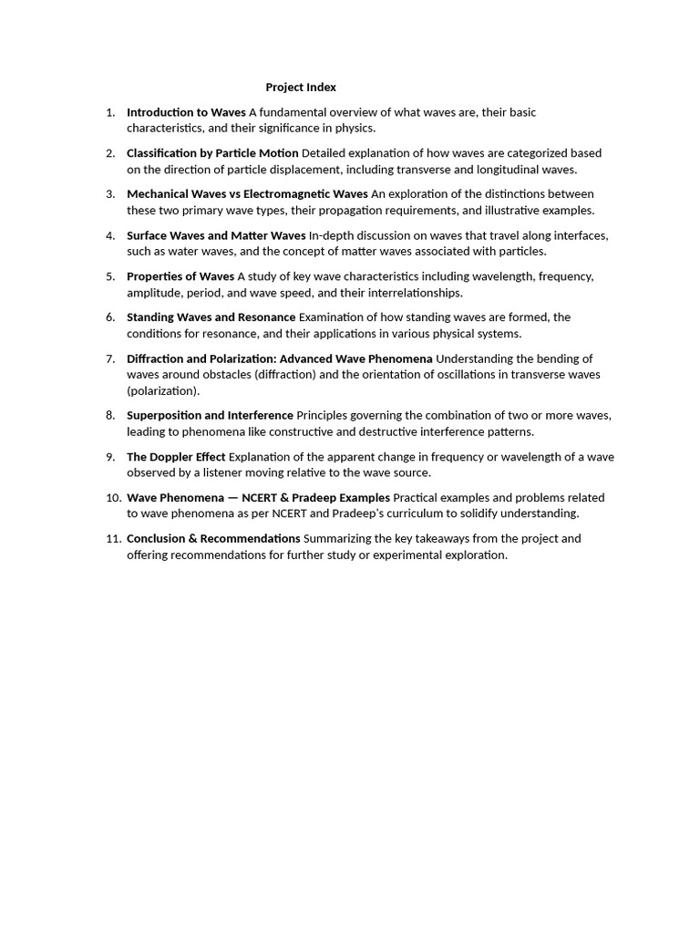 Project Index | PDF
