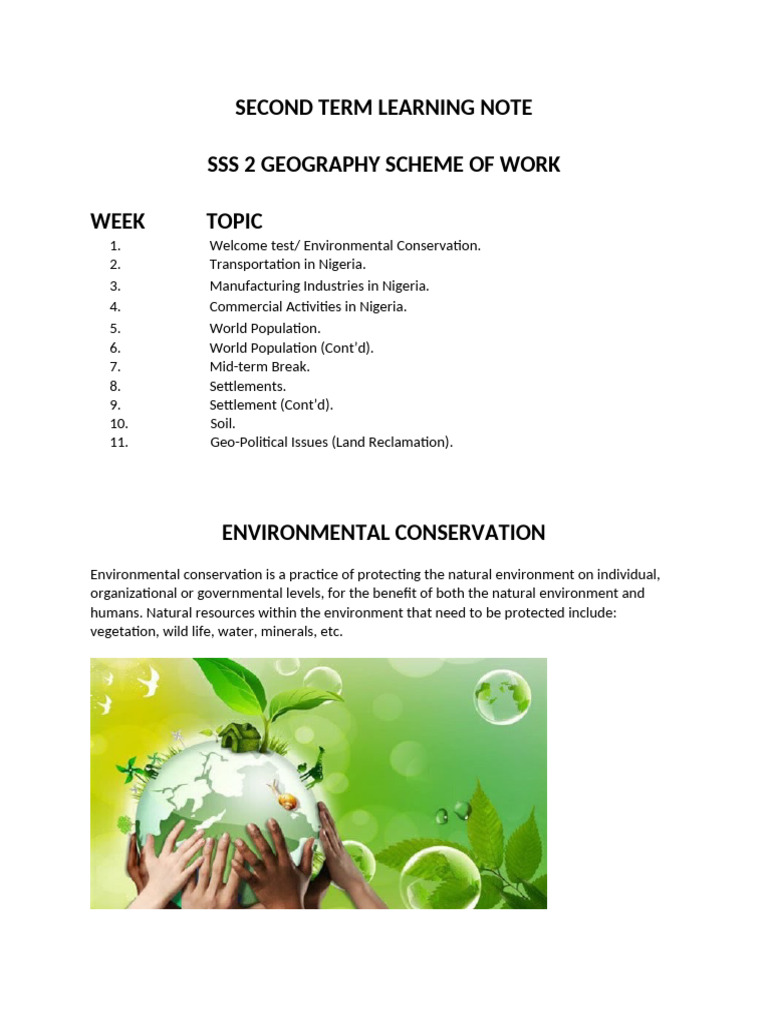 Ss 2 Second Term E-Note | PDF | Cost Of Living | Urbanization