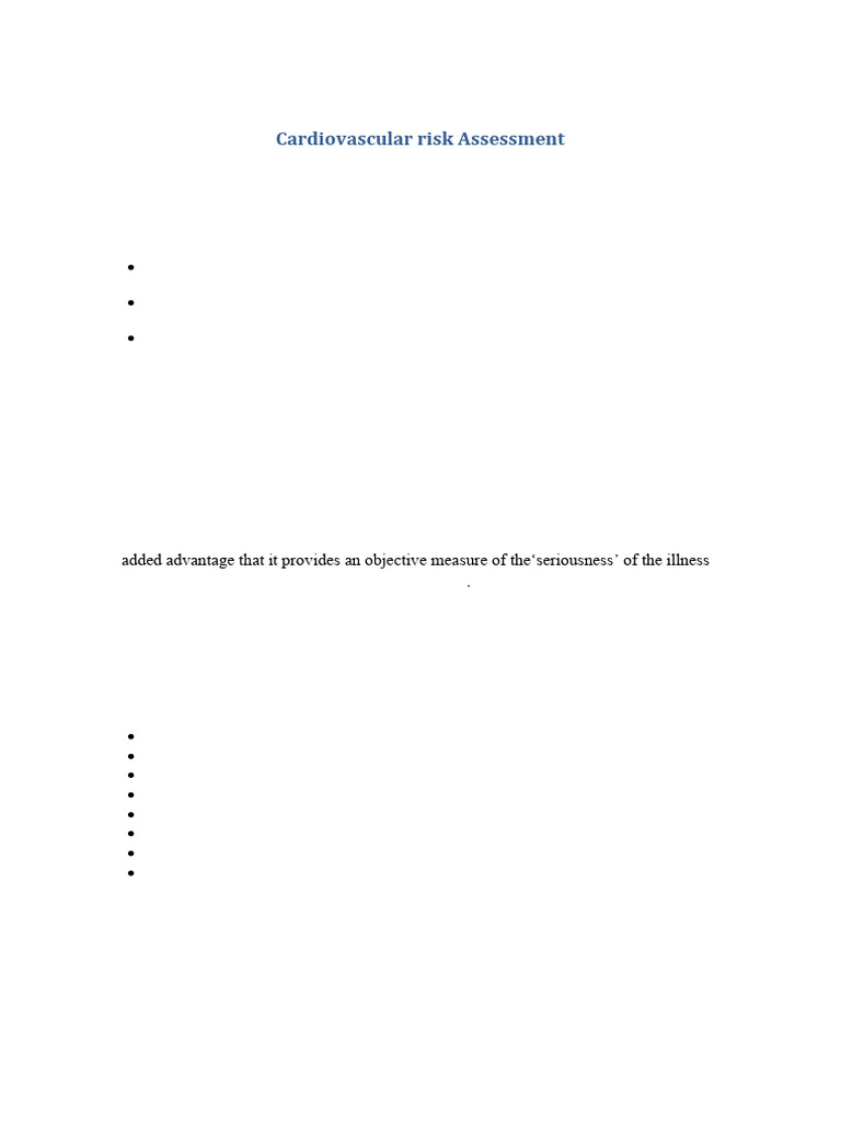 0 - Cardiovascular Risk Assessment | PDF | Cardiovascular Diseases ...