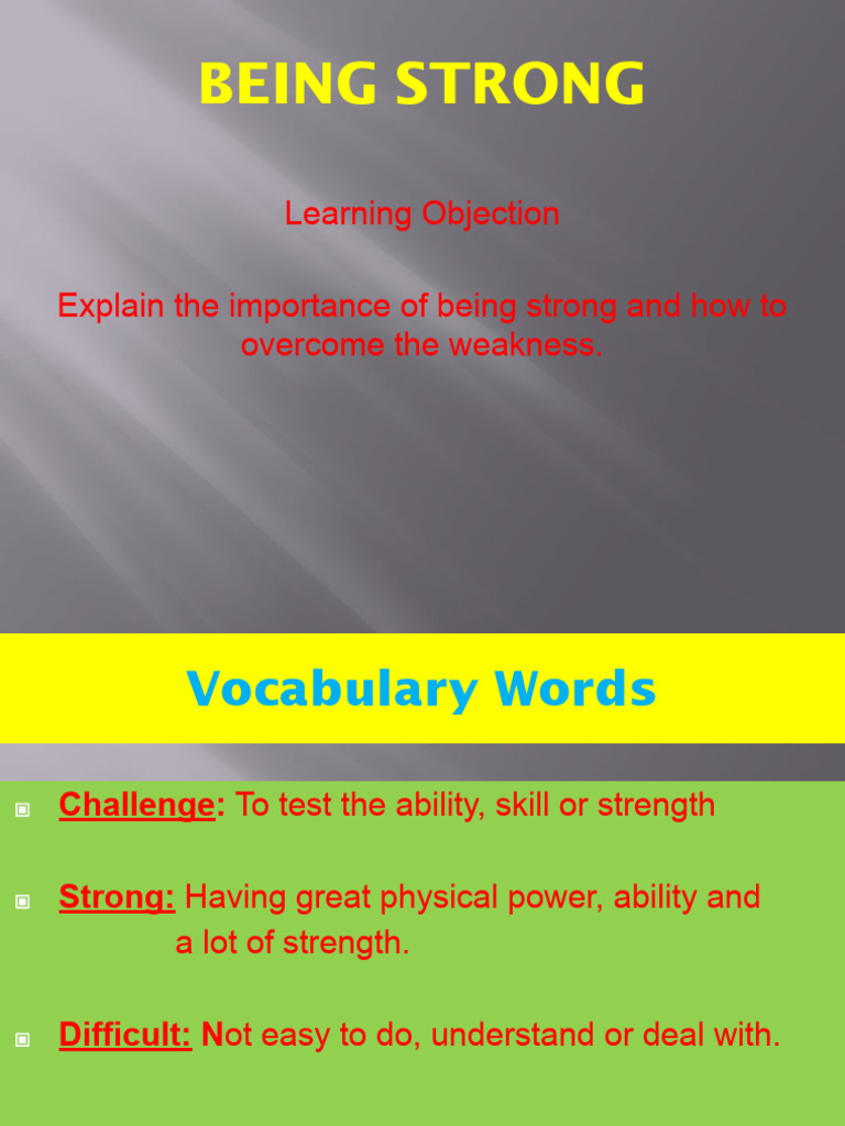 Being Strong | PDF