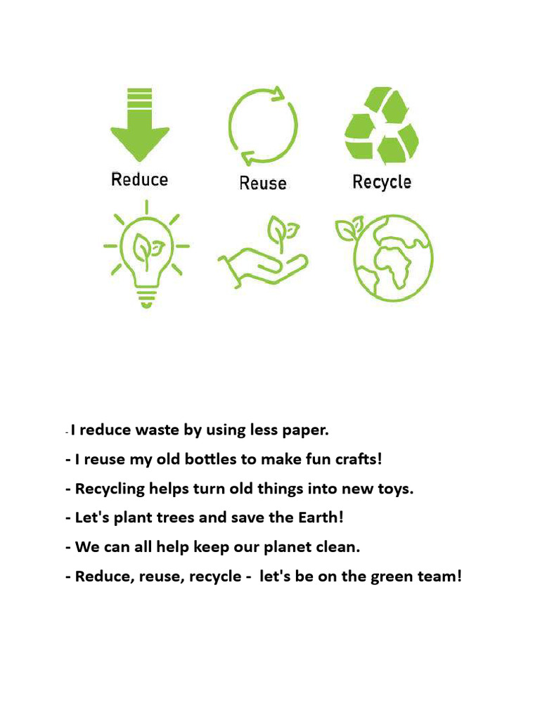Reduce, Reuse, Recycle | PDF