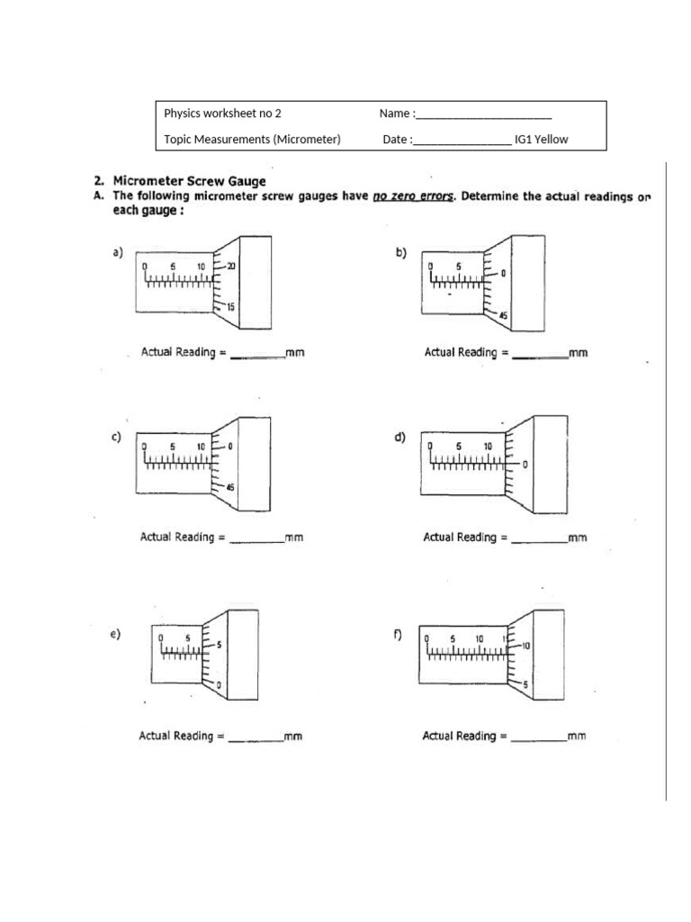 Micrometer | PDF