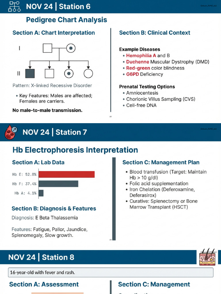RMU & RU Medicine OSPE Slide - Extracted | PDF
