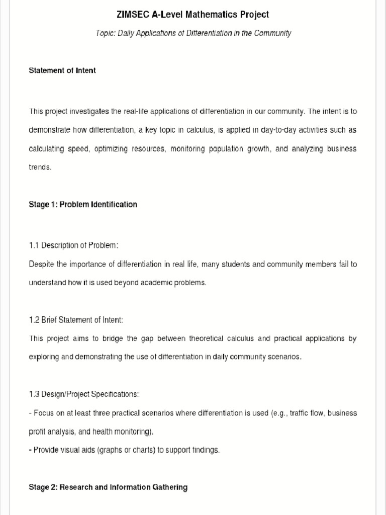 Pure Maths Project 1 | PDF