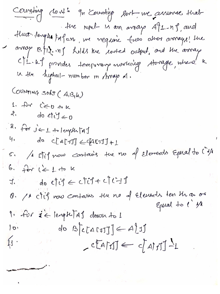 Counting Sort | PDF