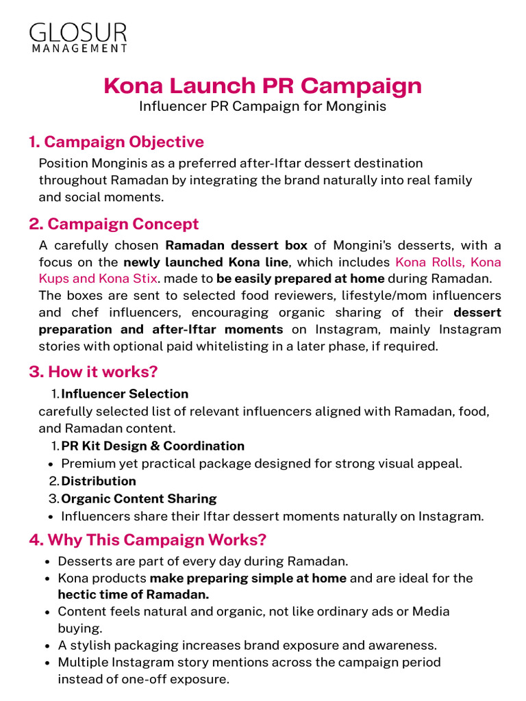 Kona Launch PR Campaign | PDF
