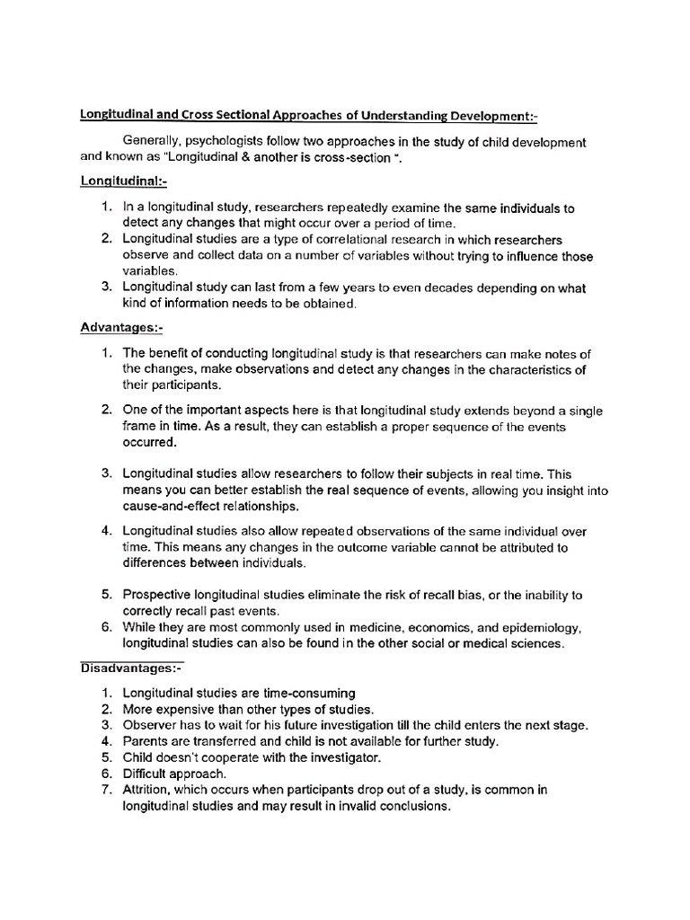 Longitudinal and Cross Sectional Study | PDF