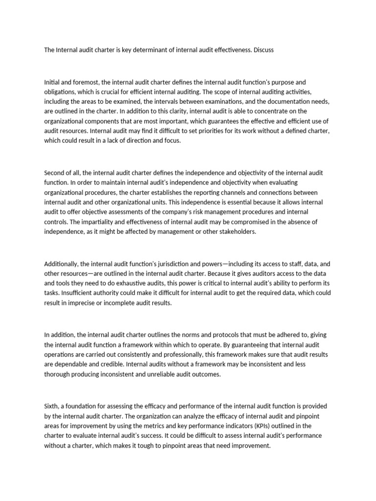 The Internal Au-WPS Office | PDF | Internal Audit | Audit