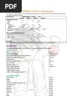 EXCHANGE LISTS For Meal Planning