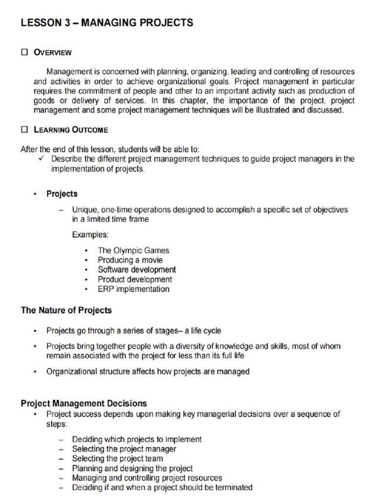 Managing Project | PDF