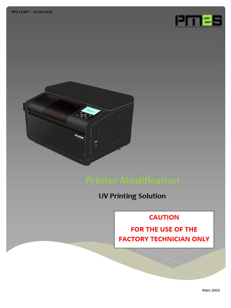 UV Printing Solution - Printer Modifications - R4 - EN | PDF | Printer ...