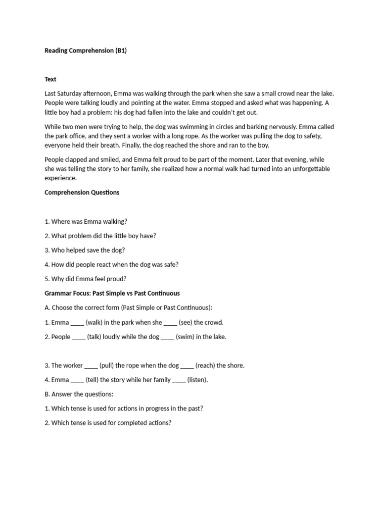 Reading Comprehension | PDF
