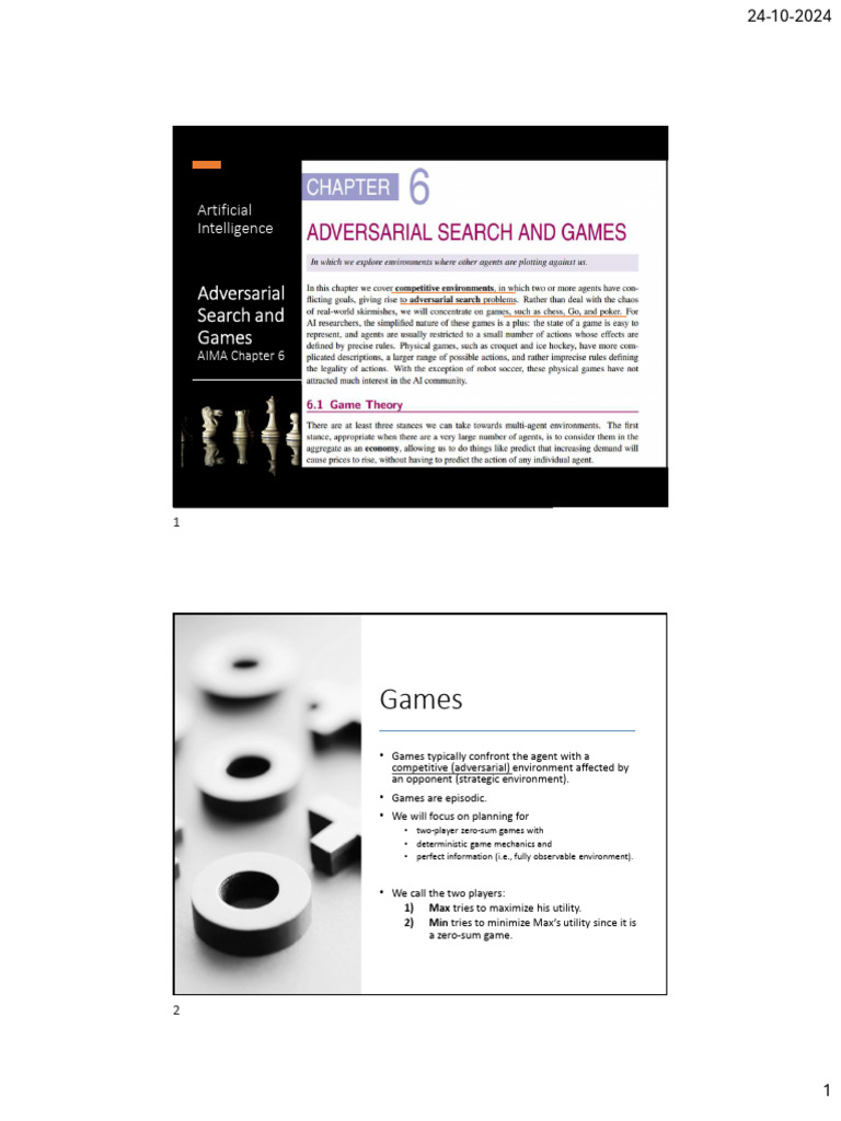03b - Adversarial Search and Games | PDF | Applied Mathematics ...