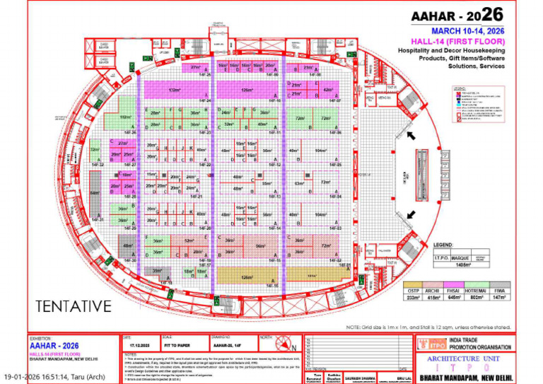 Aahar 2026 Latest Hall 14 FF Layout | PDF