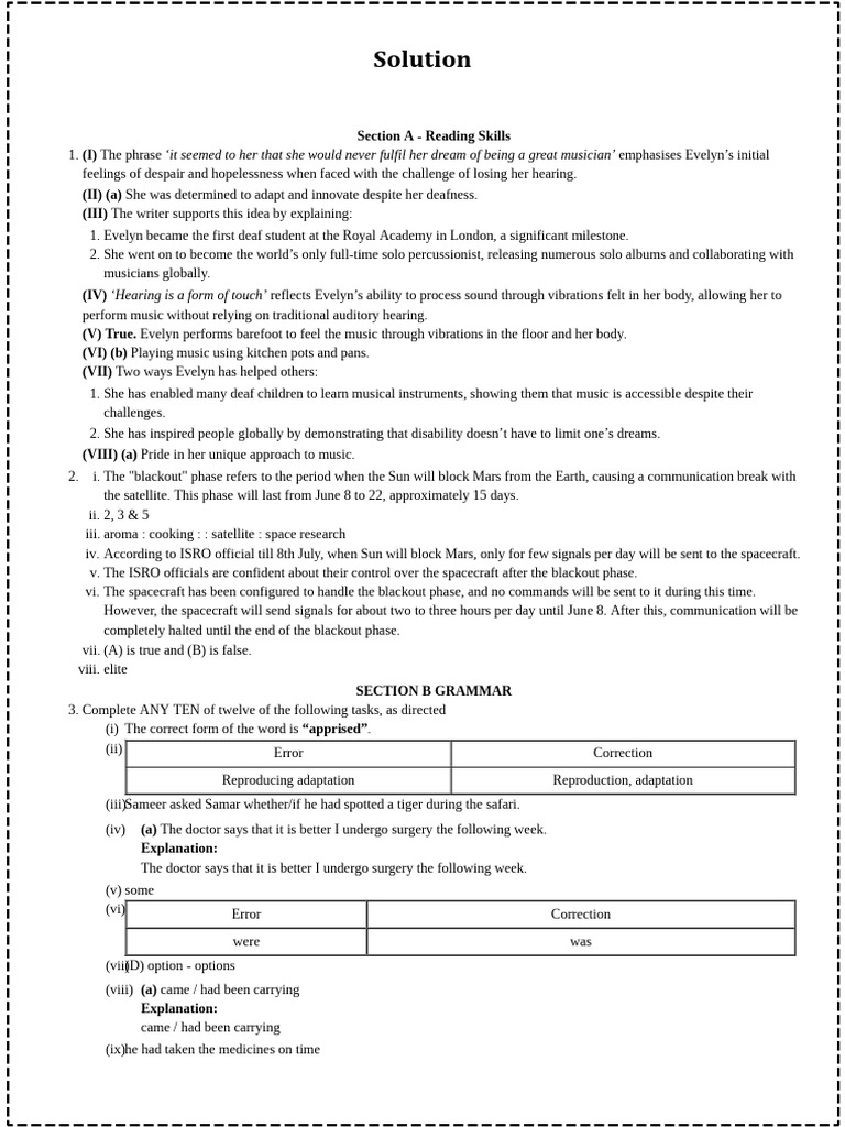 Sample Paper - 4 Solution | PDF | Parking