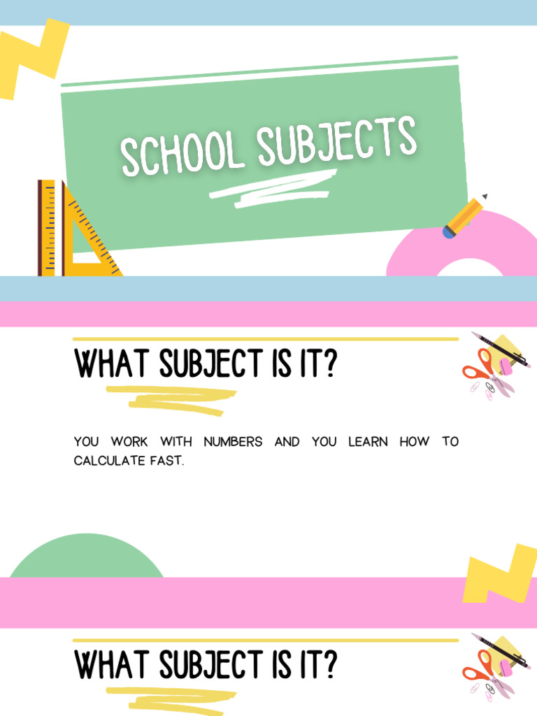 School Subjects | PDF