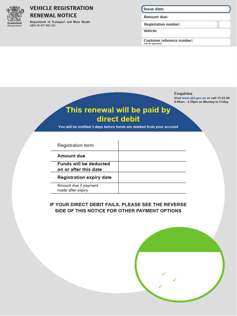 Registration Renewal Notice 362IZ2 251030 | PDF | Vehicle Insurance ...
