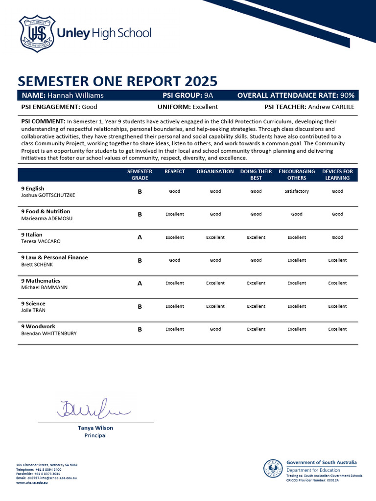 Semester 1 2025 Report | PDF