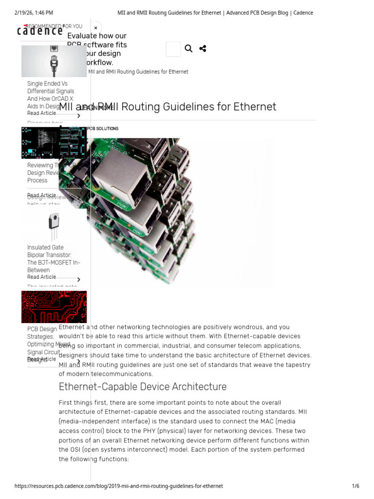 MII and RMII Routing Guidelines For Ethernet - Advanced PCB Design Blog ...