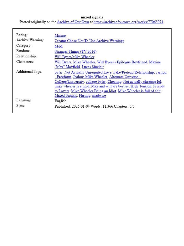 Mixed Signals | PDF