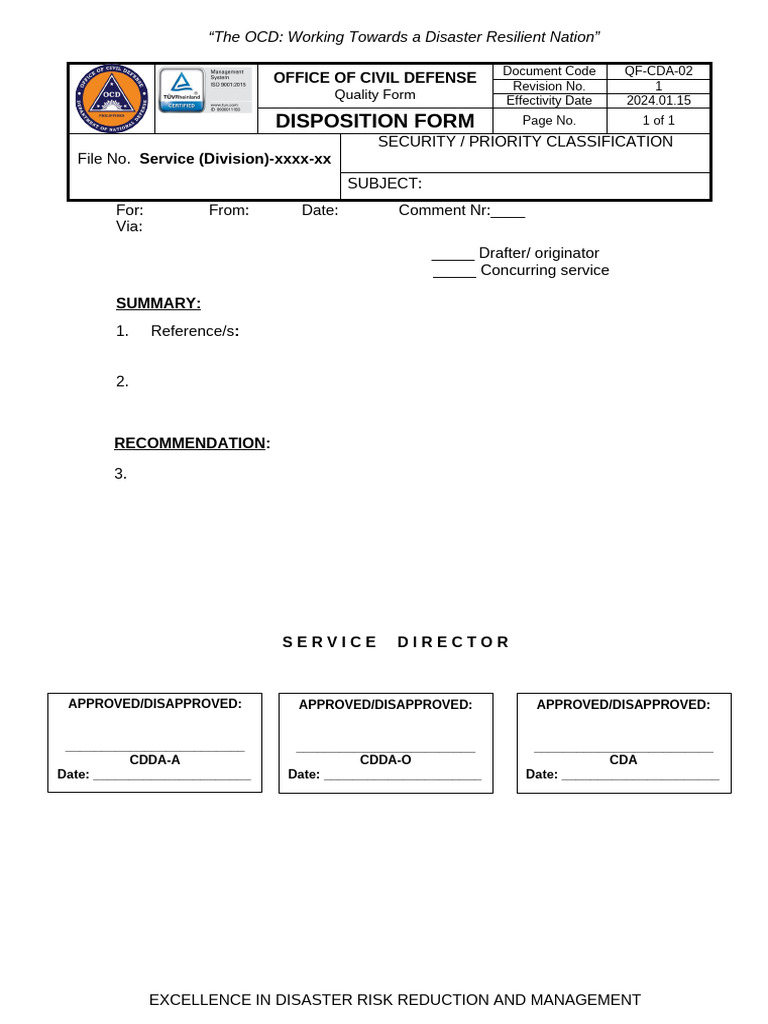 Disposition Form | PDF