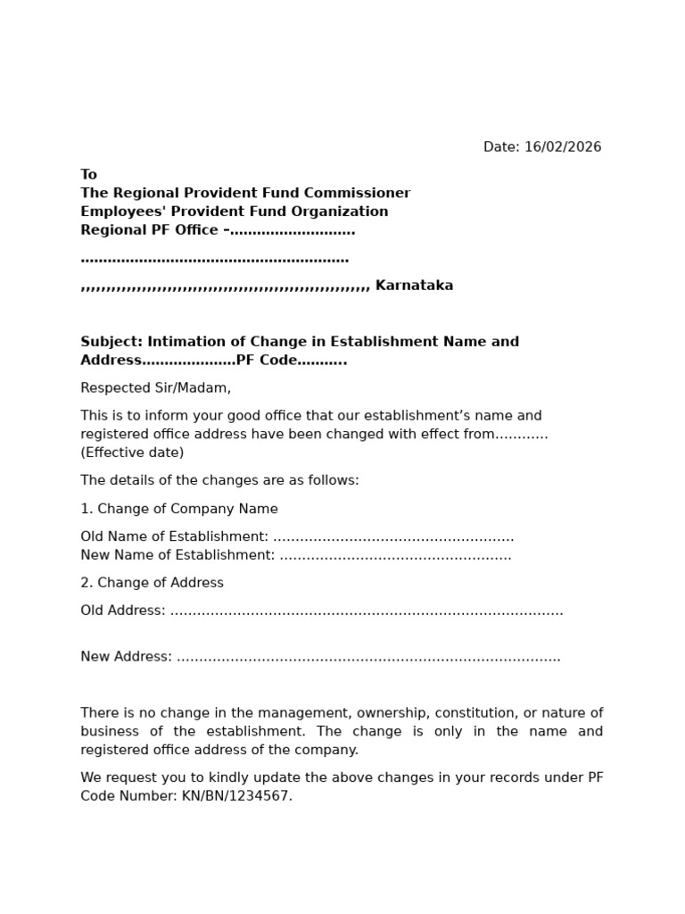 PF Covering Letter | PDF