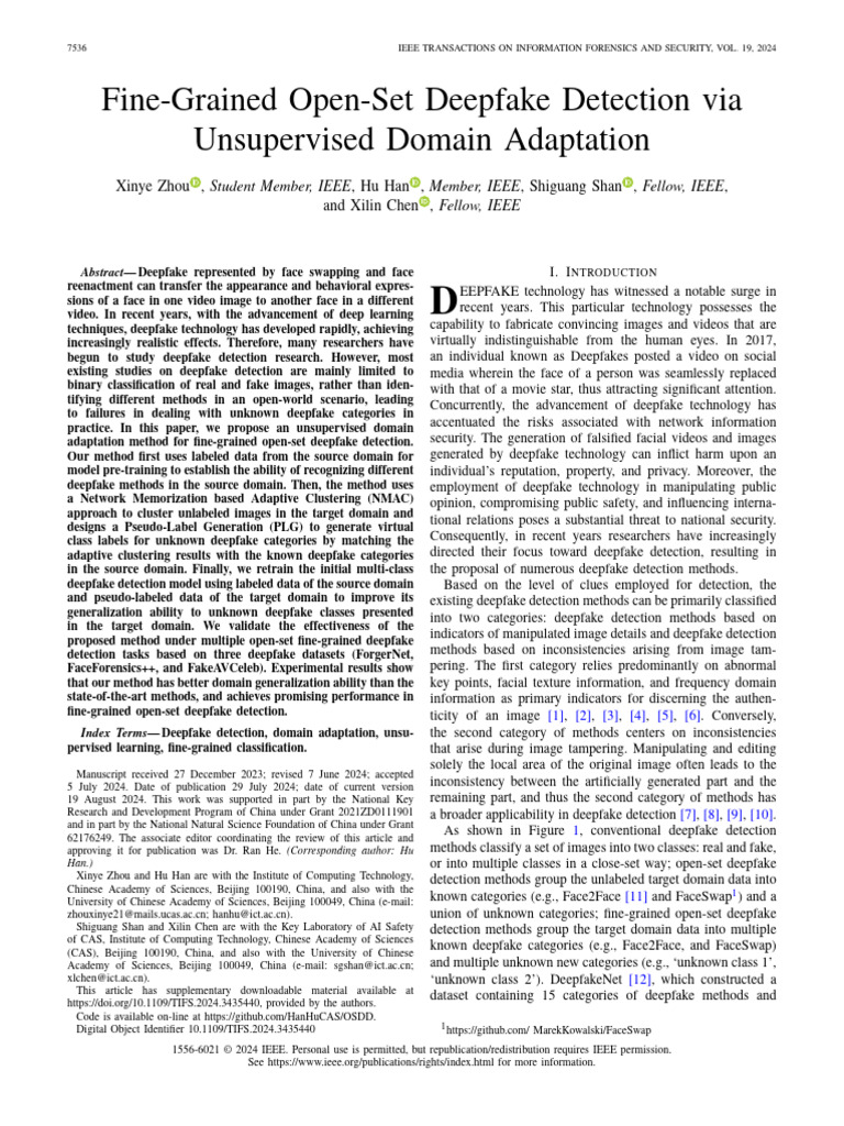 Fine-Grained Open-Set Deepfake Detection Via Unsupervised Domain ...