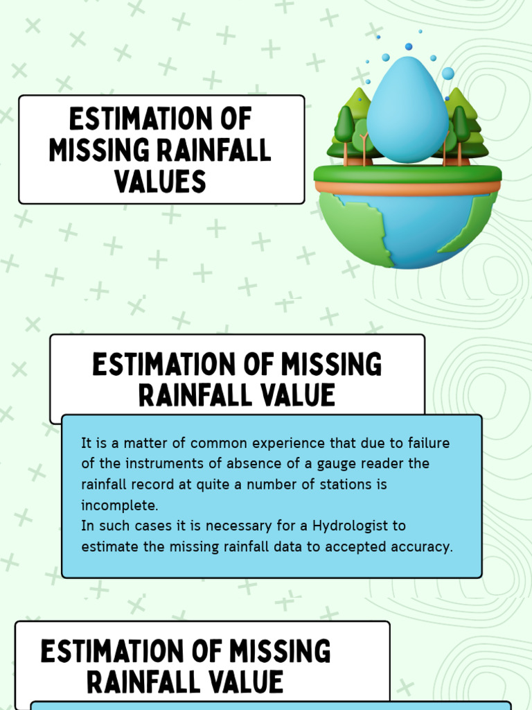Estimation of Missing Rainfall Values & Conversion of Point Rainfall To ...