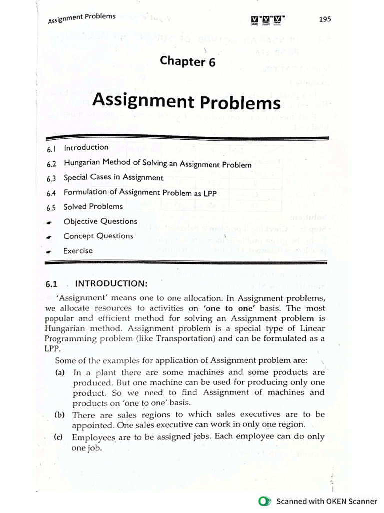 Assignment Problem | PDF