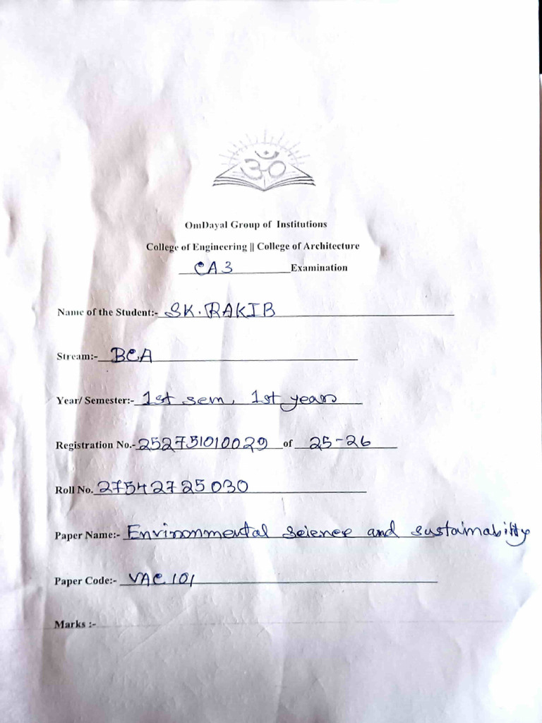 SK Rakib Ca 3 Evs | PDF