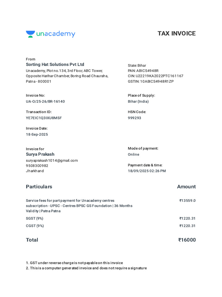 Invoice (1) - 260219 - 122854 | PDF