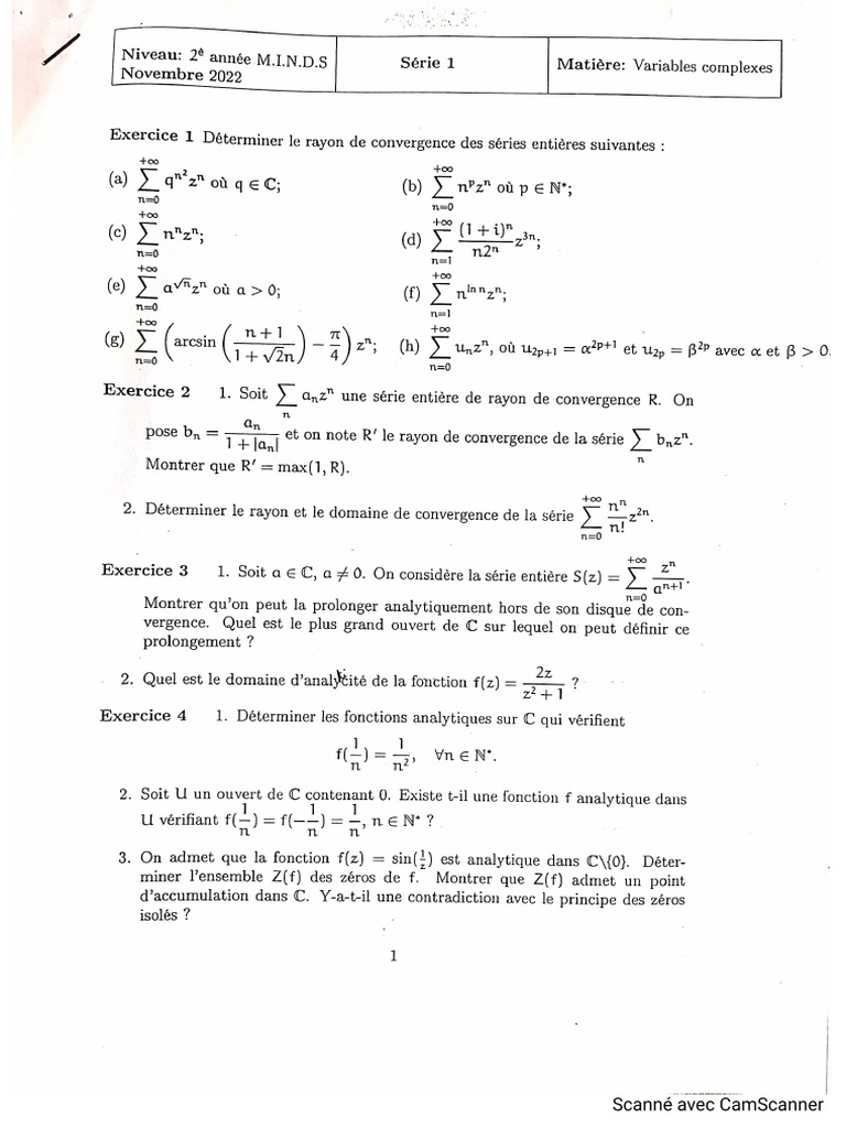 TD1 + Corrigé | PDF