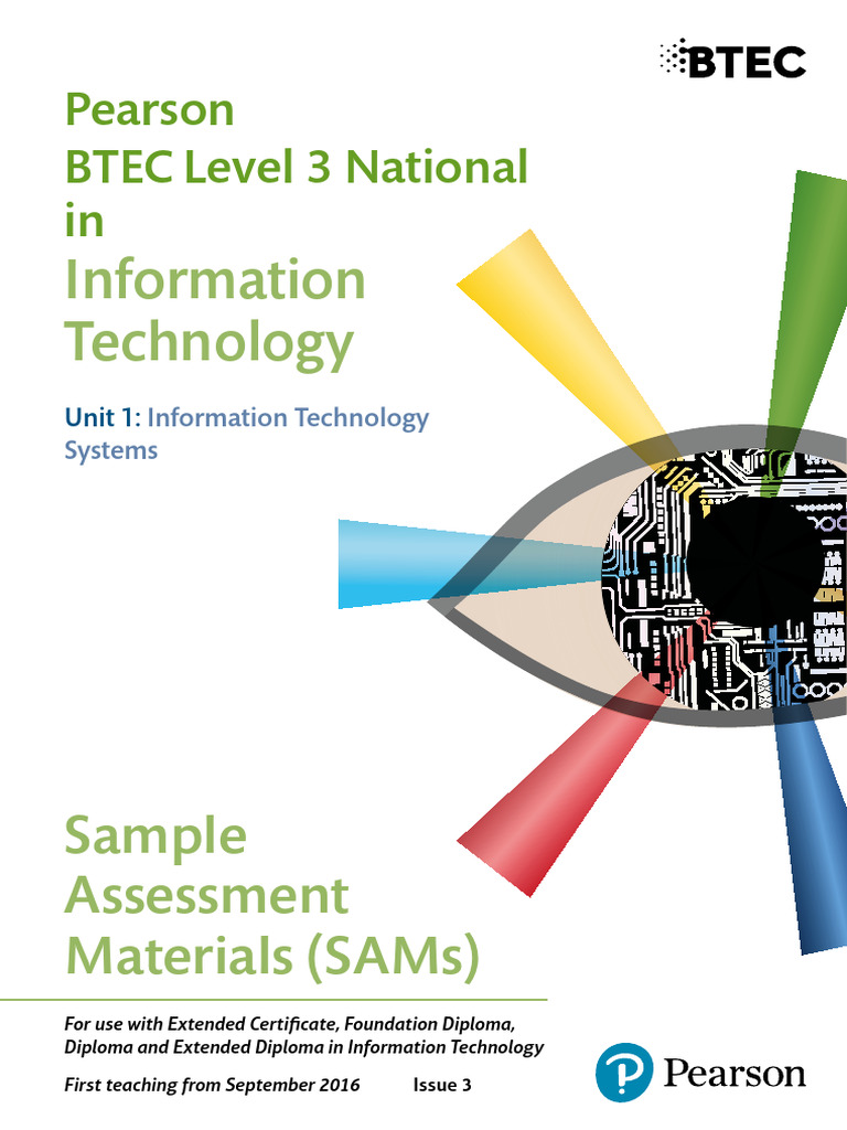 Sample Assessment Material Unit 1 Information Technology Systems | PDF
