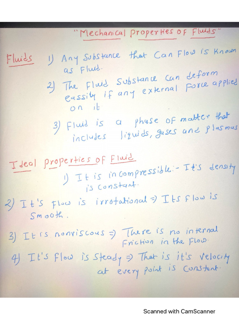 Mechanical Properties of Fluids | PDF