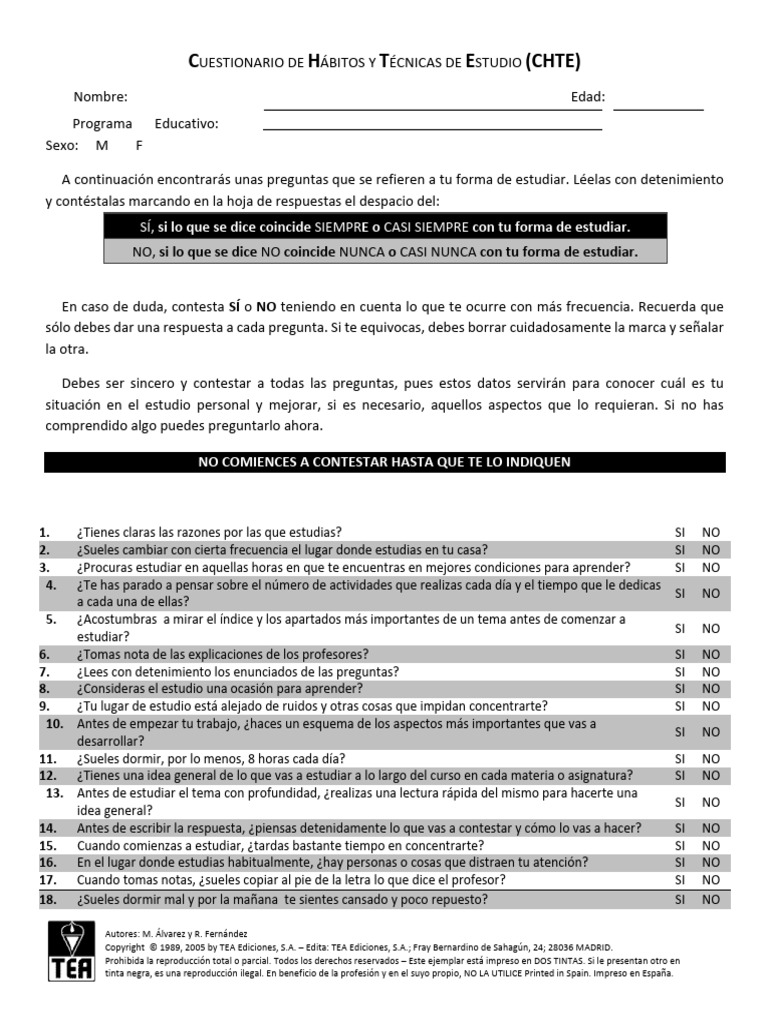 Cuestionario.C H T E | PDF