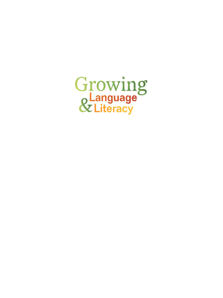 Growing Language and Literacy Sample | PDF | Reading Comprehension ...