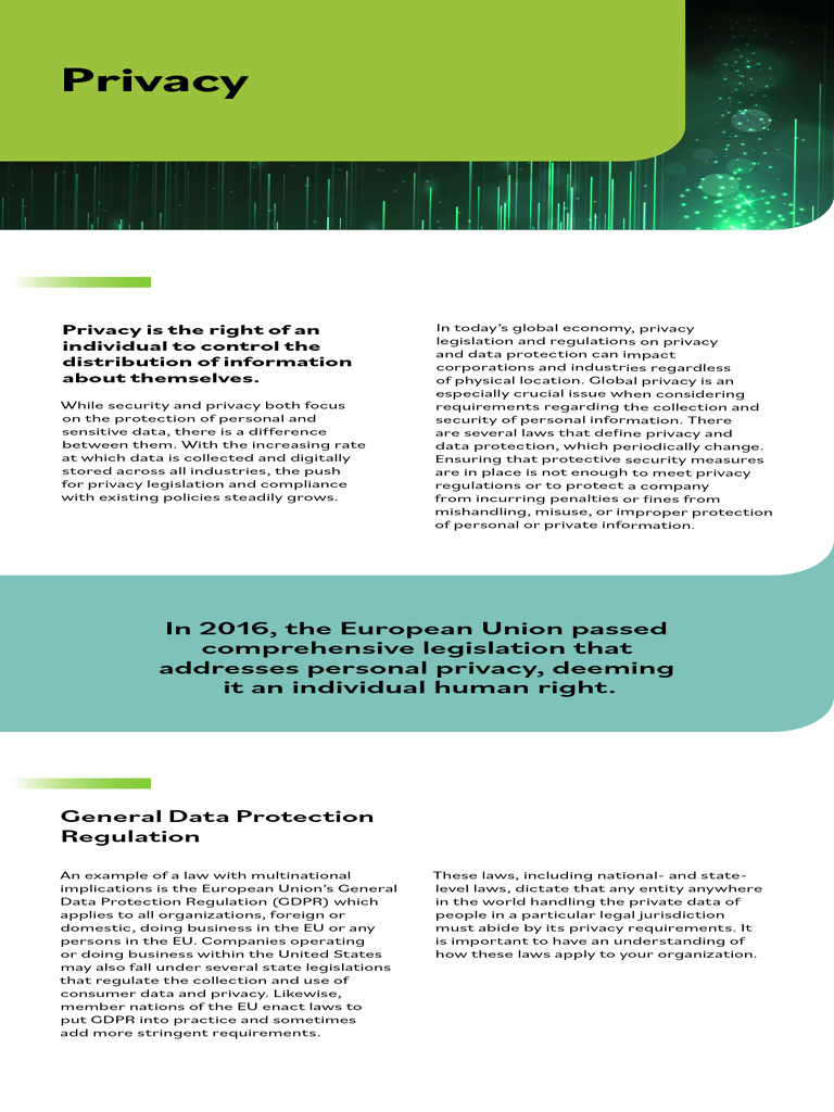 1.2 Security Principles - Privacy | PDF | Information Privacy | Government