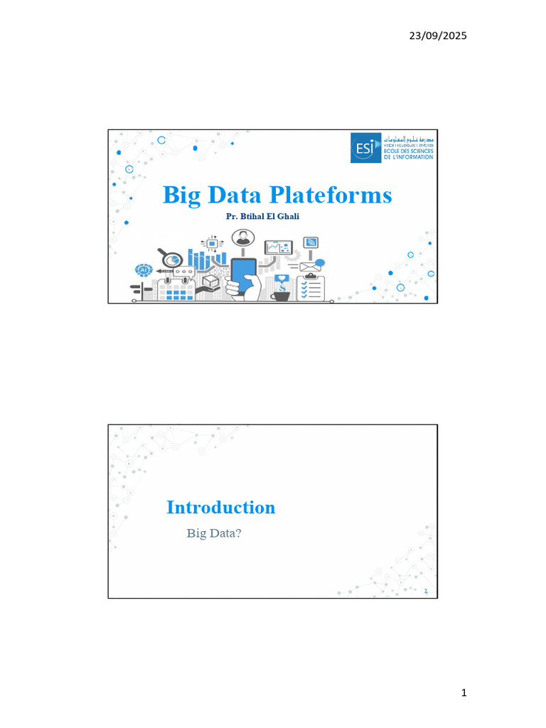 Introduction Vers Hadoop Et Chapitre 1 | PDF | Apache Hadoop | Big data